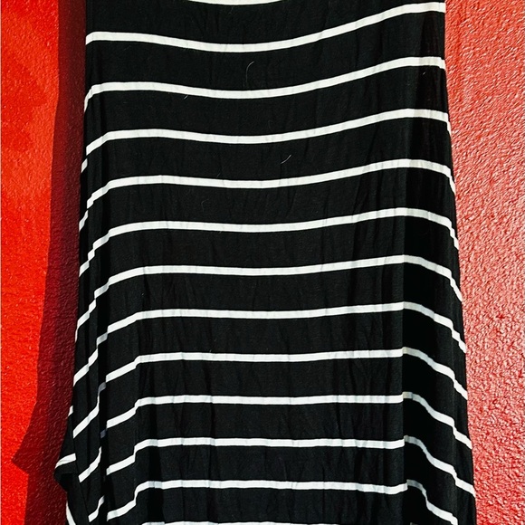 Apt. 9 Black And White Striped Sleeveless Wrap Detailed, Size 1X - Picture 3 of 10